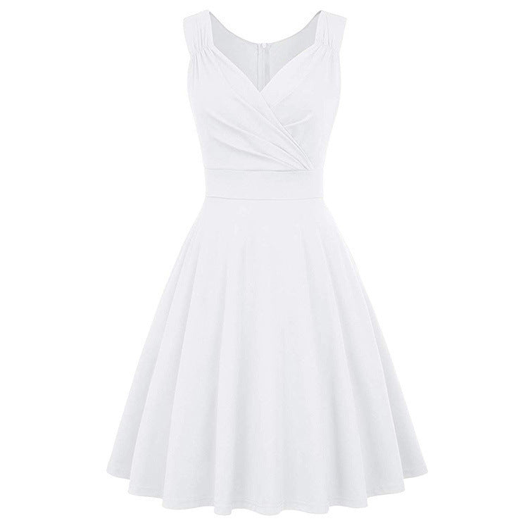 Women's cocktail lt dress V-neck dress - wrapped top design