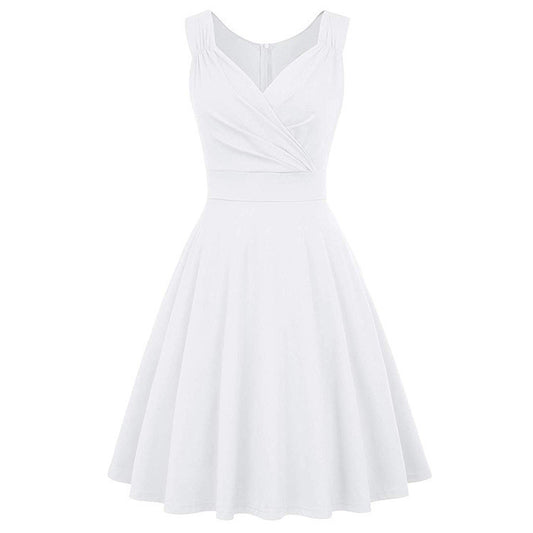 Women's cocktail lt dress V-neck dress - wrapped top design