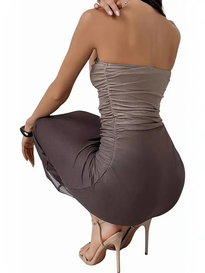 Strapless Gradient Bodycon Dress